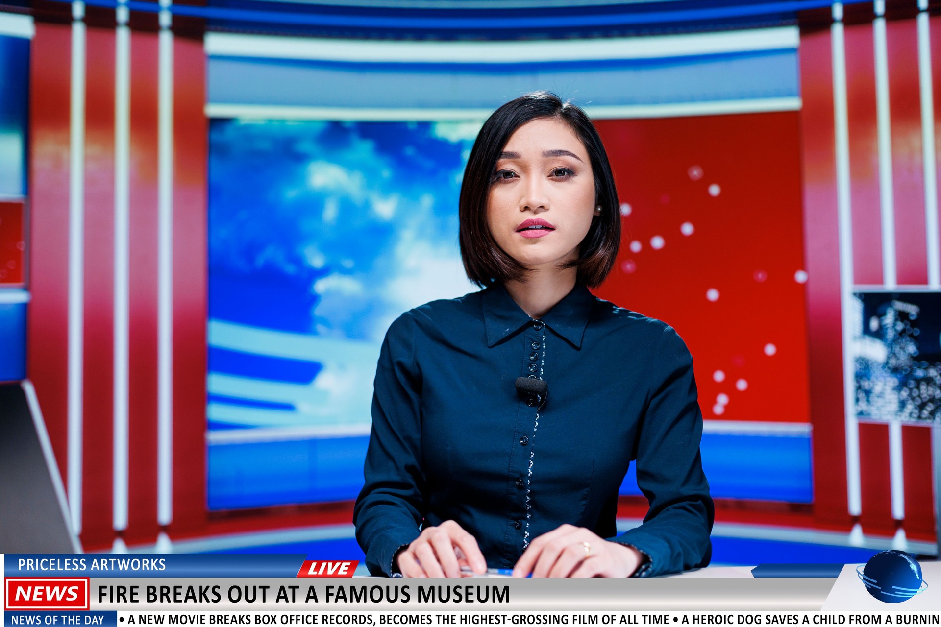 Anchorwoman talks about fire at museum